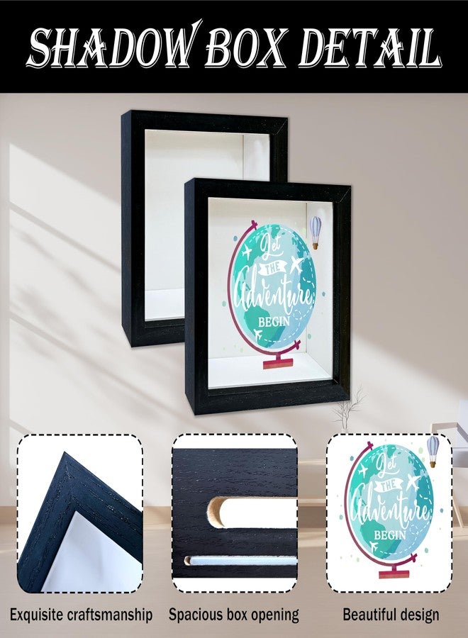 Mueddur Adventure Fund Shadow Box Frame, Honeymoon Fund Box with Slot, Let The Adventure Begin Theme Travel Memory Box, Adventure Archive Box Wedding Gifts for Newlyweds, Decorative Wooden Money Savings -01 - Image 3